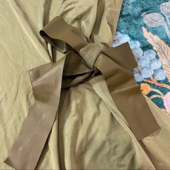 Anthropologie Dolan Collection Belted Mini Shirt Dress Olive Dress Relaxed M - Picture 13 of 13